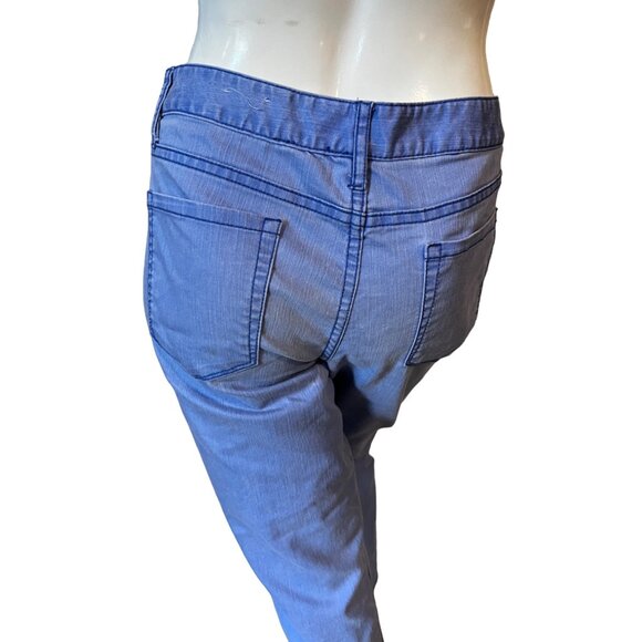 Mossimo Low Rise Cropped Blue Jeans Sz 15 Low Rise Ankle Skinny Blue Pants with - Picture 9 of 9